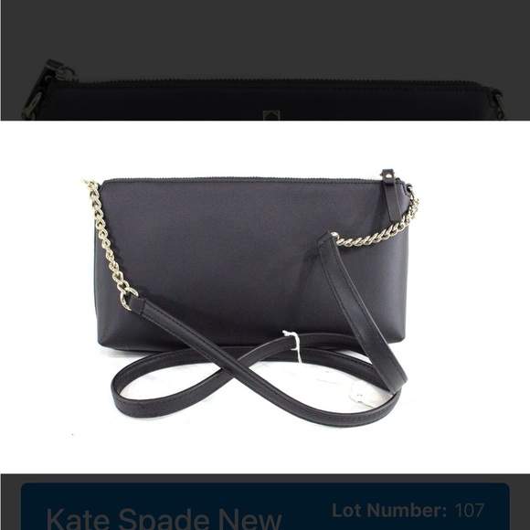 Kate Spade Black Crossbody Bag with Gold Chain - Picture 6 of 6